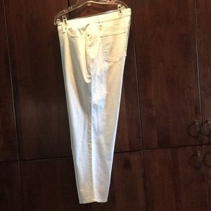 Eileen Fisher White Organic Skinny Ankle Jeans 20W